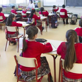 Imagen de los alumnos de un colegio.- EUROPA PRESS