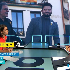 La ministra Meritxell Batet y la periodista Ana Pastor, en un momento en la entrevista en El Objetivo. LA SEXTA