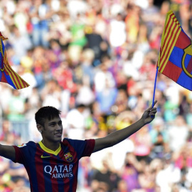 Neymar, el día de su presentación con el Barcelona en junio de 2013.