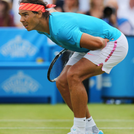 Nadal, durante el partido ante Dolgopolov. Reuters / Paul Childs