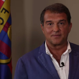 Joan Laporta, en el vídeo en el que anuncia su candidatura.