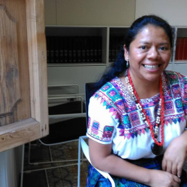 La activista Aura Lolita Chávez Ixcaquic, conocida como Lolita.
