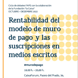 Imagen del cartel del debate de la FAPE en colaboración con la Fundación 'La Caixa'