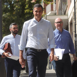 El presidente del Gobierno en funciones, Pedro Sánchez, a su llegada a una reunión con diversas organizaciones. EFE