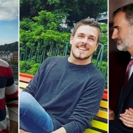 Estudiantes plantan a los reyes. PÚBLICO/EFE