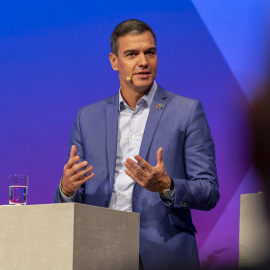 El presidente del Gobierno y secretario general del PSOE, Pedro Sánchez, en un acto celebrado en Berlín el pasado fin de semana.