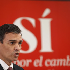 Pedro Sánchez en una rueda de prensa. EFE