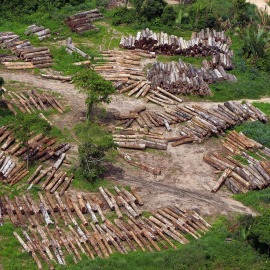 20/02/2005. Vista de la deforestación del Amazonas en el norte de Brasil. / AFP - ANTONIO SCORZA