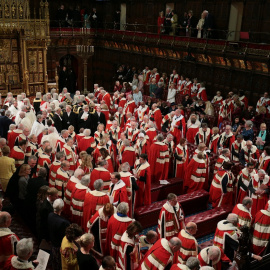 Miembros de la Cámara de los Lores, durante un discurso de la reina en diciembre de 2019.