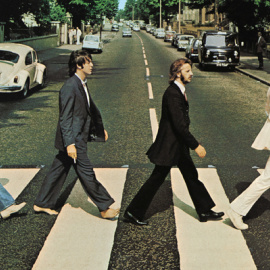 Imágen de la icónica portada del disco de The Beatles 'Abbey Road'.