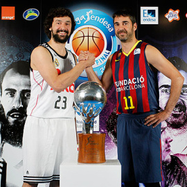 Navarro y Llull en la presentación de la final de la Liga Endesa. /ACB