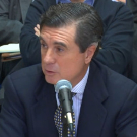 El expresident del Govern Balear, Jaume Matas, en su declaración.