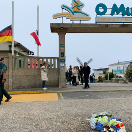 Camping de O Muiño, en la localidad pontevedresa de Oia, donde centenares han mostrado su repulsa ante el crimen machista de Ana Vanesa S. P.