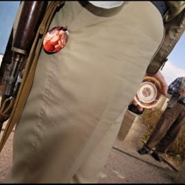 Milicianos asirios de Zowaa, en Mosul. - IÑIGO URITZ JAURRIETA