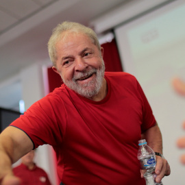 Lula da Silva en sede del Sindicato de los Metalúrgicos de la región metropolitana de Sao Paulo. REUTERS