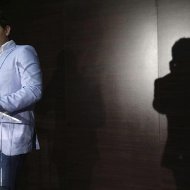 El presidente de Ciudadanos (C's), Albert Rivera, ha formalizado hoy en Madrid la presentación de su candidatura a las primarias del partido para encabezar la lista a las próximas elecciones generales. EFE/Juan Carlos Hidalgo