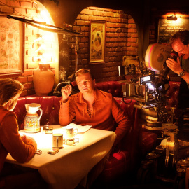 Quentin Tarantino, en el rodaje de la película