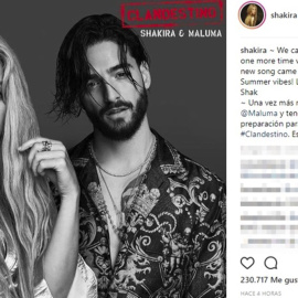 Shakira y Maluma vuelven a unir sus voces en 'Clandestino'