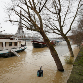 El río Sena se desborda e inunda París. REUTERS/Philippe Wojazer