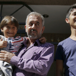 El refugiado sirio Osama Abdul, a su llegada a Getafe.-REUTERS
