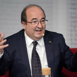 El ministro de Cultura y Deporte, Miquel Iceta, interviene en Feria Internacional del Libro de Frankfurt el 20 de octubre de 2022.