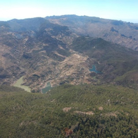 Imagen aérea del incendio de Gran Canaria tras haberse dado por controlado. Gobierno de Canarias