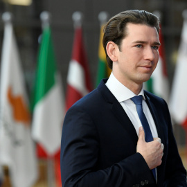 El canciller austriaco, Sebastian Kurz, llega a la cumbre de líderes de la Unión Europea en Bruselas de octubre de 2018. Reuters