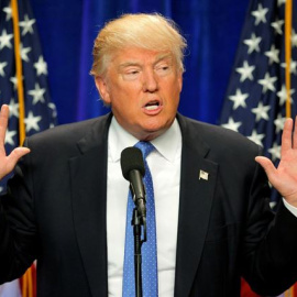 El aspirante a candidato republicano Donald Trump