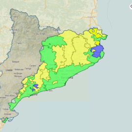 26/10/2022 - El mapa de la situació d'alerta per sequera a Catalunya.
