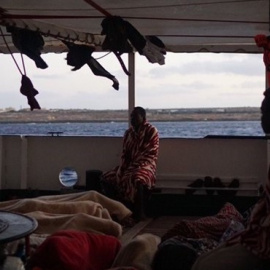 Migrantes del barco 'Open Arms'. / Twitter 'Open Arms'