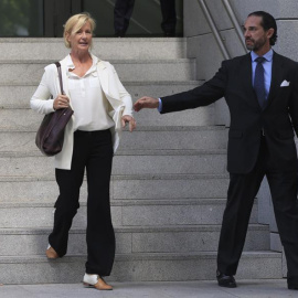 Ana Duato a la salida del juzgado tras declarar por el caso Nummaria