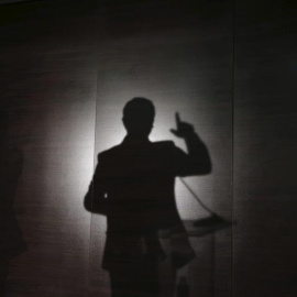 El presidente de Ciudadanos, Albert Rivera, el pasado lunes, cuando confirmó su candidatura a las primarias de su partido para ser elegido número uno a la Presidencia del Gobierno. EFE/Juan Carlos Hidalgo