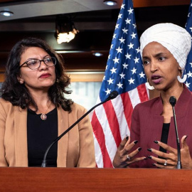 Las congresistas demócratas Ilhan Omar y Rashida Tlaib. - EFE