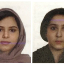 Las jóvenes saudies Rotana Farea, de 22 años, y Tala Farea, de 16.