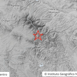 Mapa del epicientro del terremoto, a 26 de septiembre de 2023.