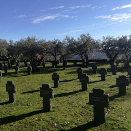 Cementerio militar en el que están enterrados 180 soldados alemanes que murieron en España durante la Primera y Segunda Guerra Mundial ubicado en Cuacos de Yuste, Extremadura.