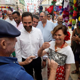 Carmen Calvo en la Feria de Málaga. EFE