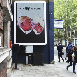 Cartel de la campaña del Brexit en Reino Unido