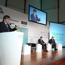 Carles Puigdemont en la 27 Trobada al Pirineu en Lleida