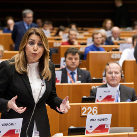 La Presidenta de la Junta de Andalucía, Susana Díaz en la sesión plenaria del Comité Europeo de las Regiones. EFE
