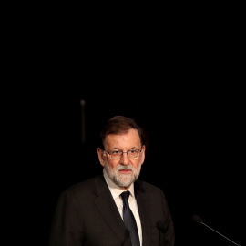 Mariano Rajoy, durante su intervención en el Museo Reina Sofía. EFE