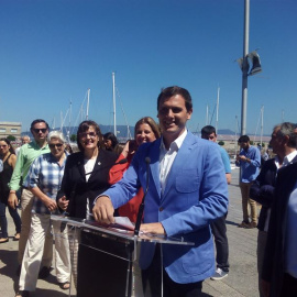 Albert Rivera, durante su corta visita a Vigo.