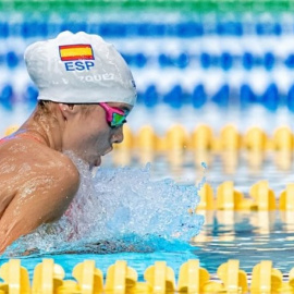 La nadadora española Alba Vázquez durante los Mundiales de Natación de Budapest. / Europa Press