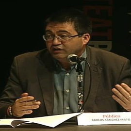 El concejal de Economía y Hacienda del Ayuntamiento de Madrid, Carlos Sánchez Maroto, durante el debate.