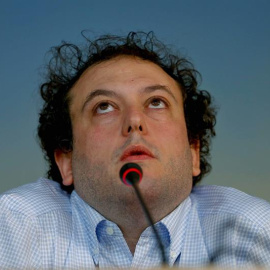 El concejal del Ayuntamiento de Madrid Guillermo Zapata, durante su comparecencia de prensa.- EFE