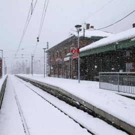 Nieve en Lena (Asturias)