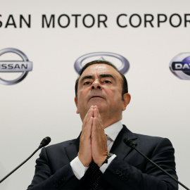 Foto de archivo del entonces presidente de Nissan Motor, Carlos Ghosn, mientras daba una rueda de prensa en Tokio (Japón) en octubre de 2016. EFE/ Kimimasa Mayama