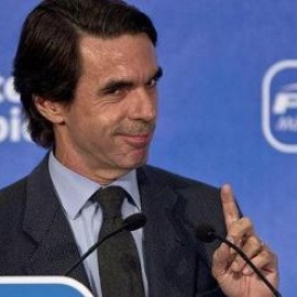 Aznar, durante un mitin en una imagen de archivo.