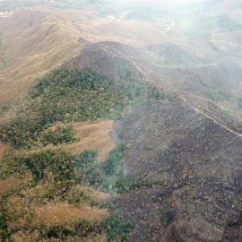 Incendio en la Chapada dos Guimarães, en el estado de Mato Grosso (Brasil). EFE/ Bomberos Mato Grosso