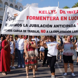 Treballadores de l'hostaleria d'Eivissa en vaga. CGT kellys